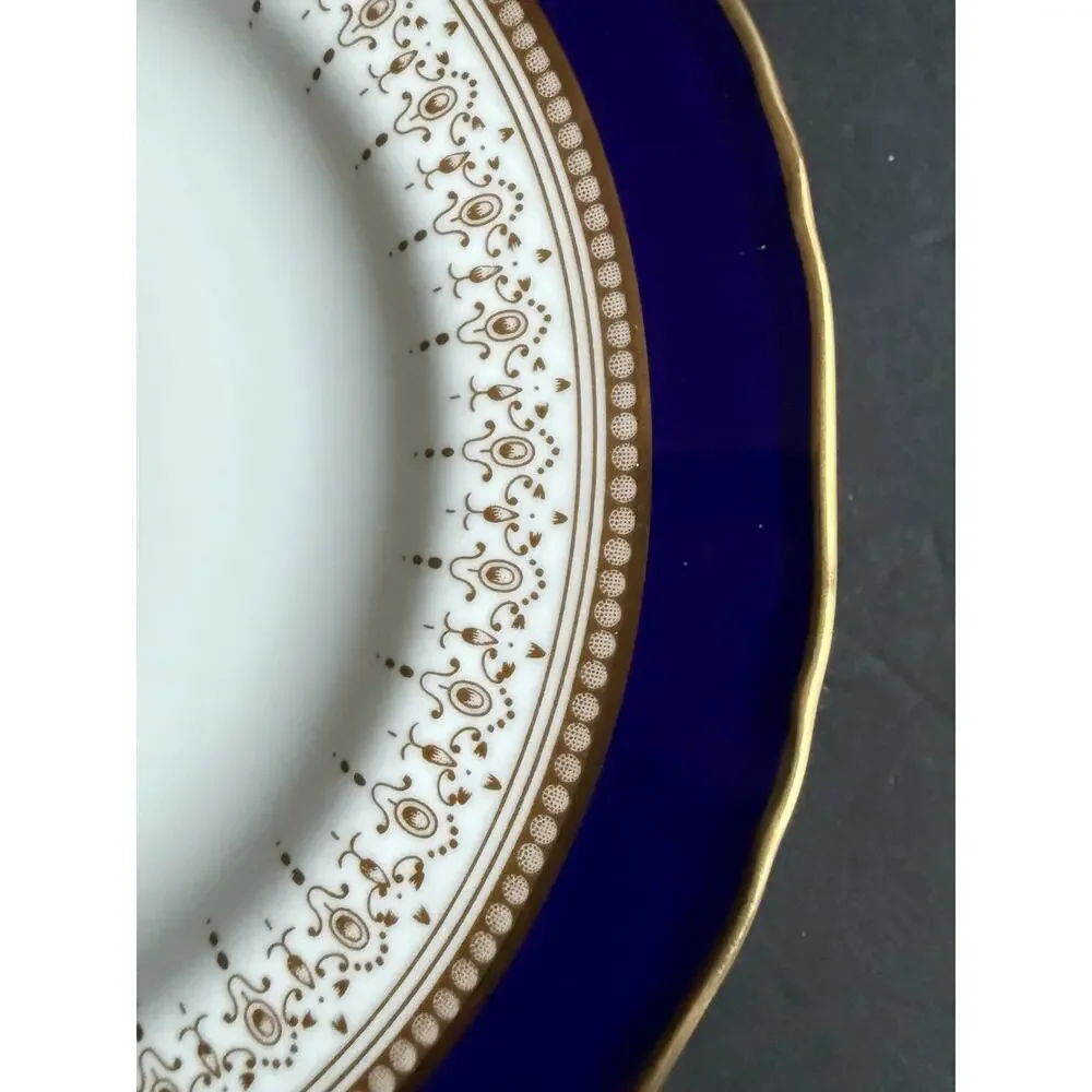 Vintage Legacy by Noritake Fine China Vienna 51 Plate White Blue Gold Trim 5.5”